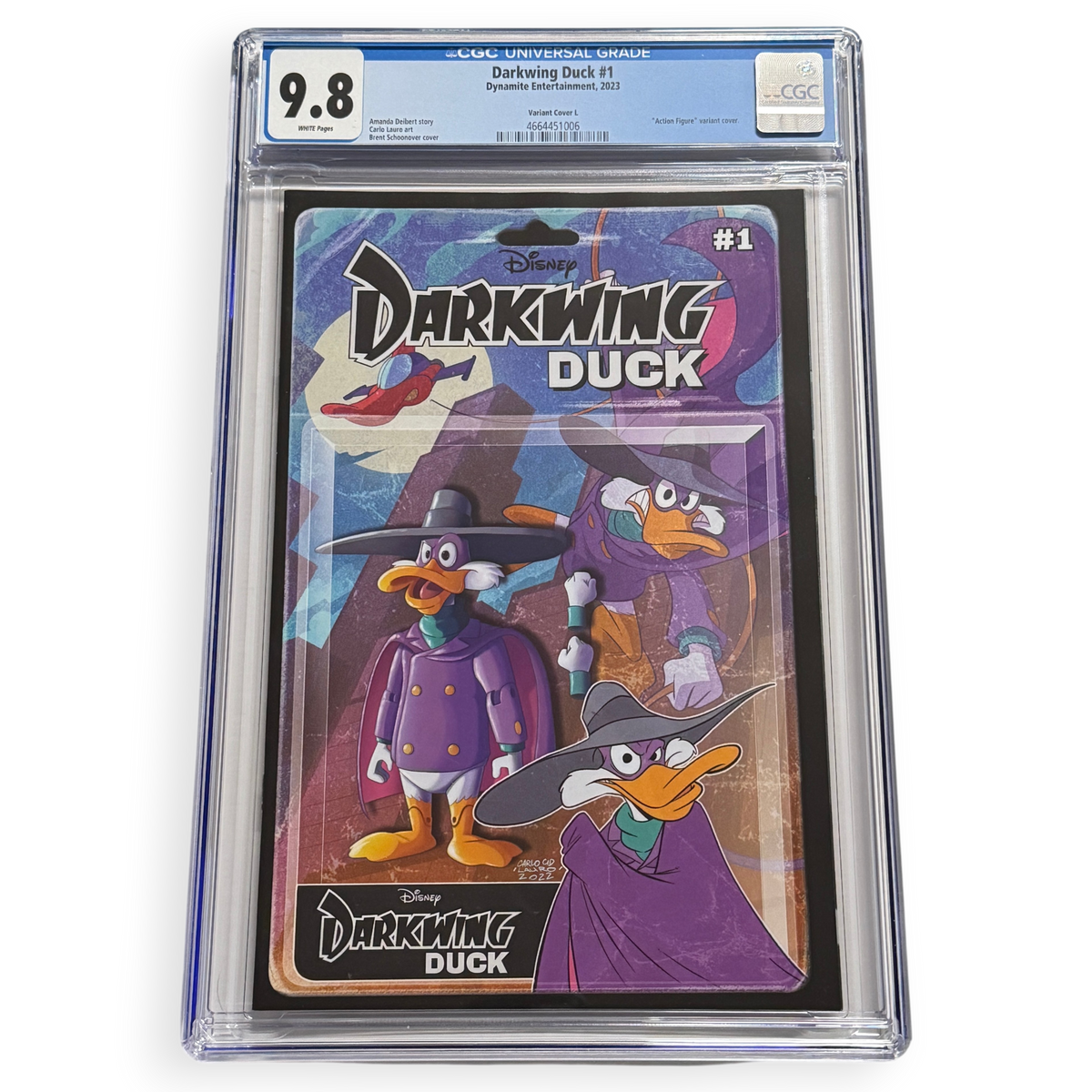 Darkwing Duck #1 CGC 9.8 1:30 Schoonover Action Figure Variant L