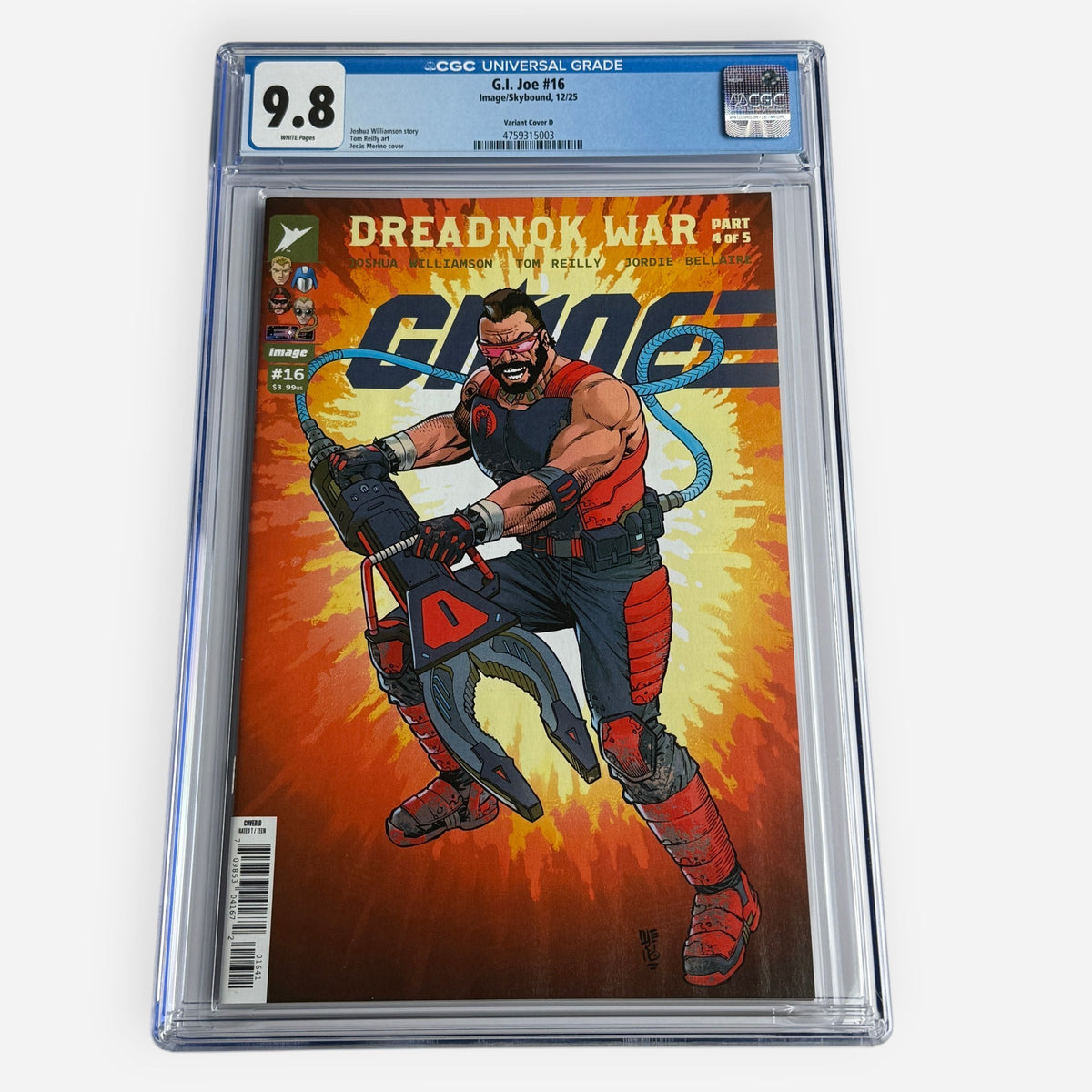 G.I. Joe #16 CGC 9.8 Jesus Merino 1:25 Retailer Incentive Variant Cover D