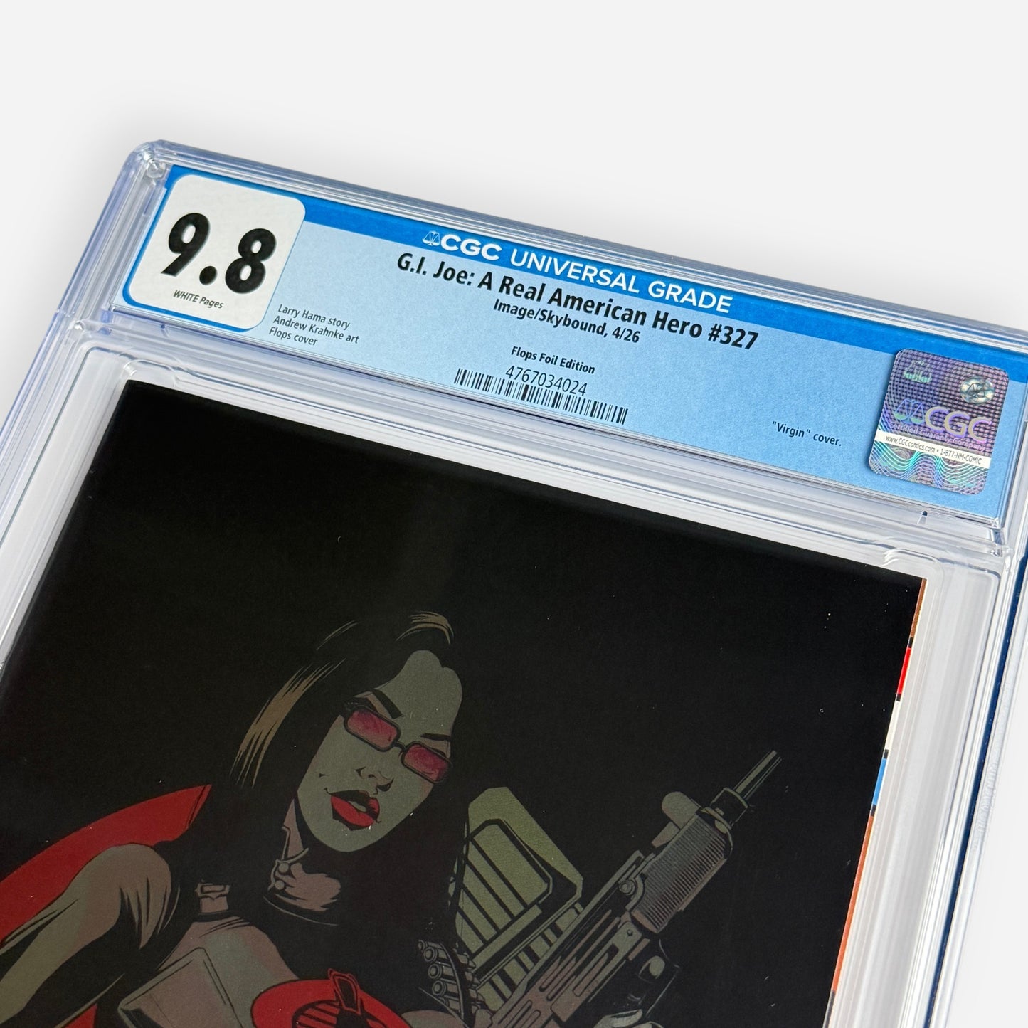 G.I. Joe: A Real American Hero #327 CGC 9.8 Flops Foil Virgin – Limited to 750