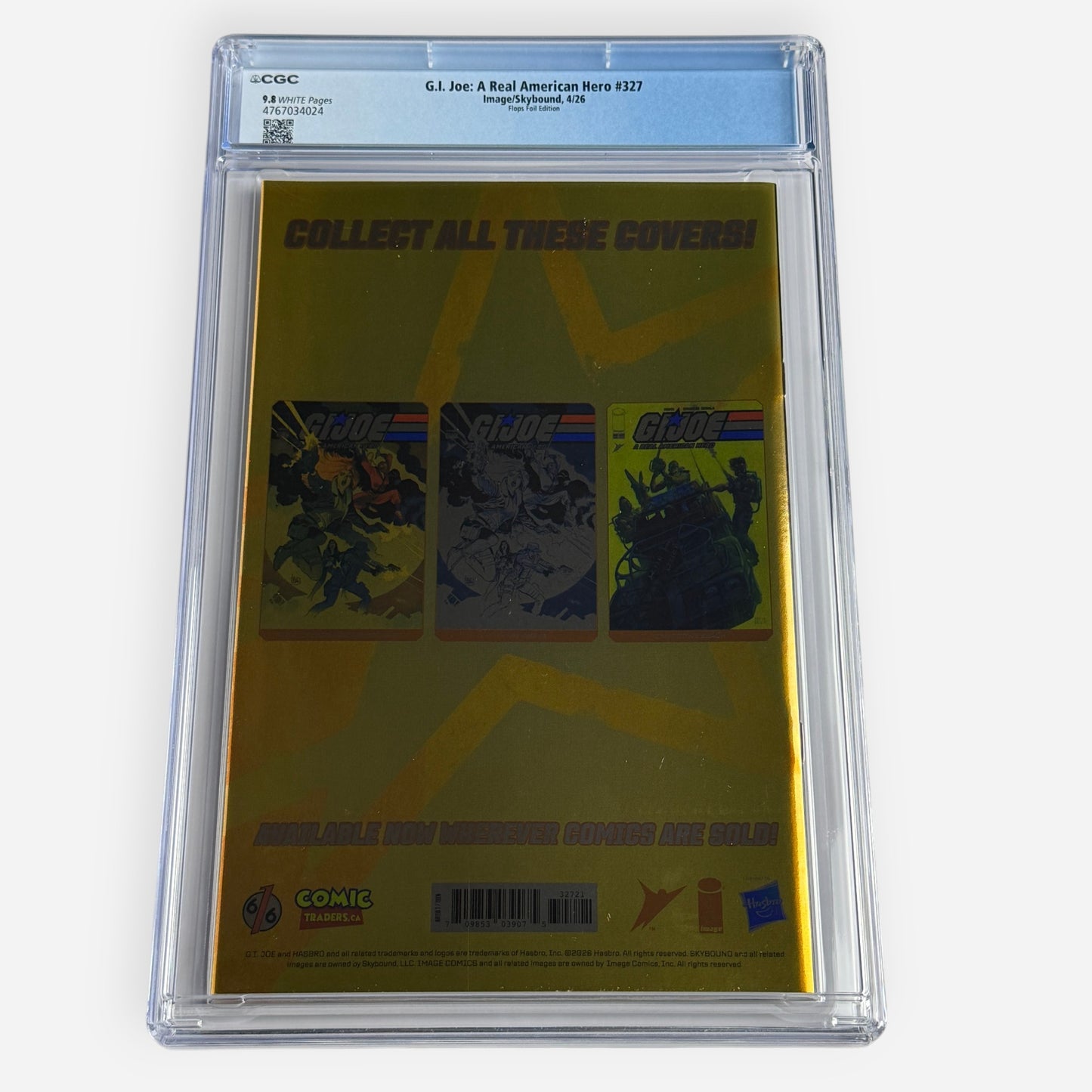 G.I. Joe: A Real American Hero #327 CGC 9.8 Flops Foil Virgin – Limited to 750