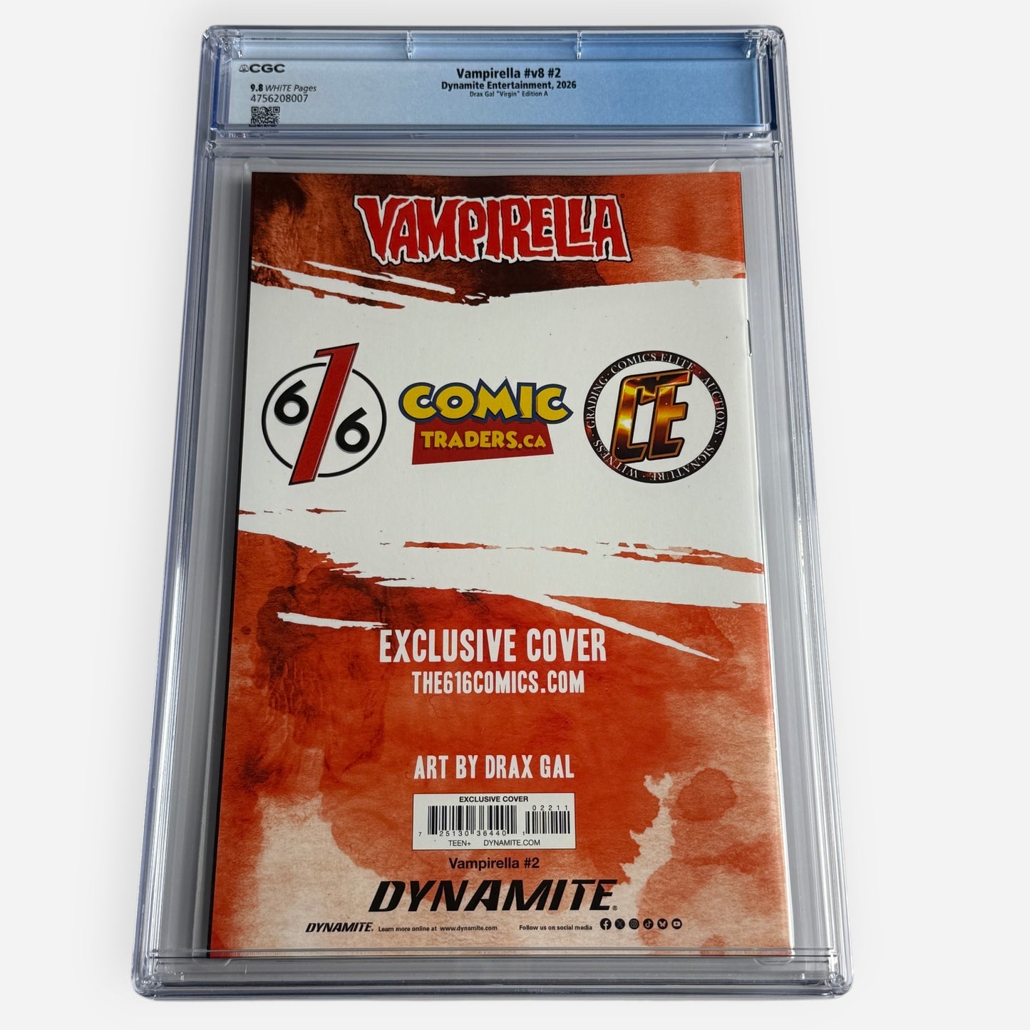 Vampirella v8 #2 CGC 9.8 Drax Gal Virgin Edition A Exclusive – Limited to 500