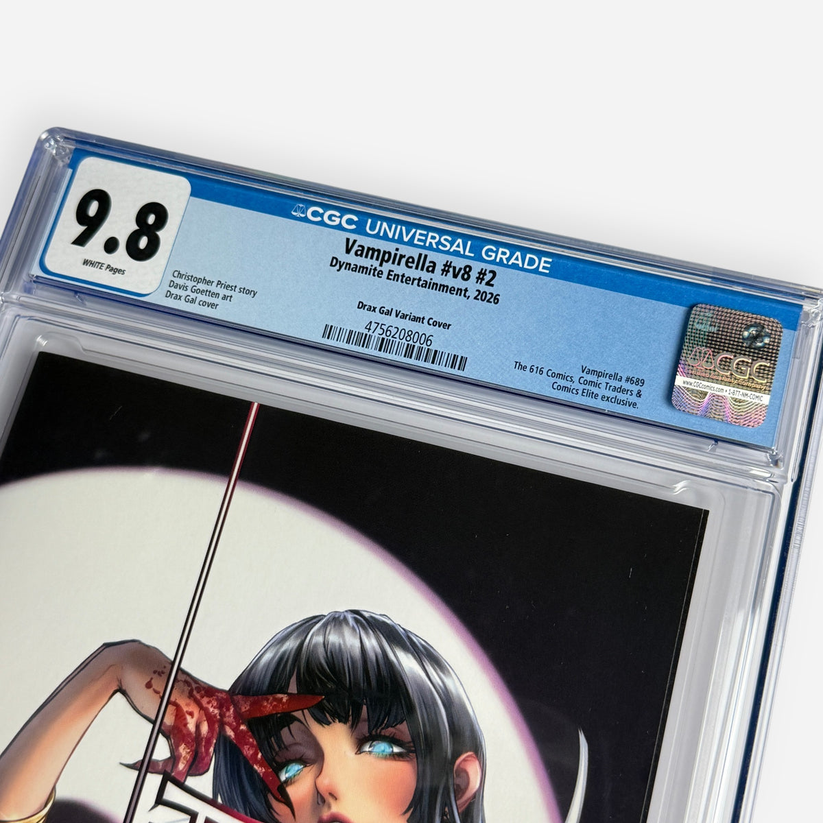 Vampirella v8 #2 CGC 9.8 Drax Gal Variant Cover – Limited to 500