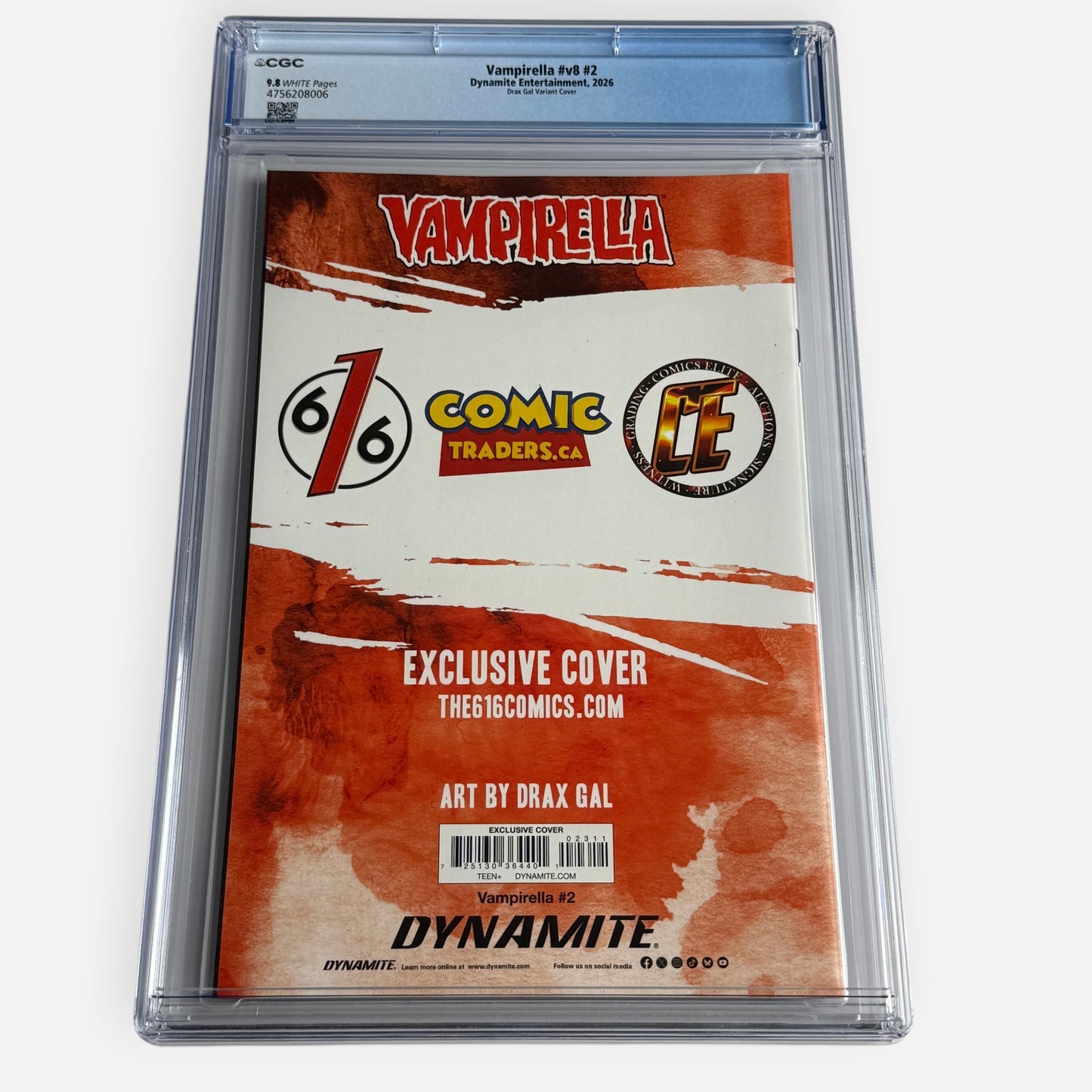 Vampirella v8 #2 CGC 9.8 Drax Gal Variant Cover – Limited to 500