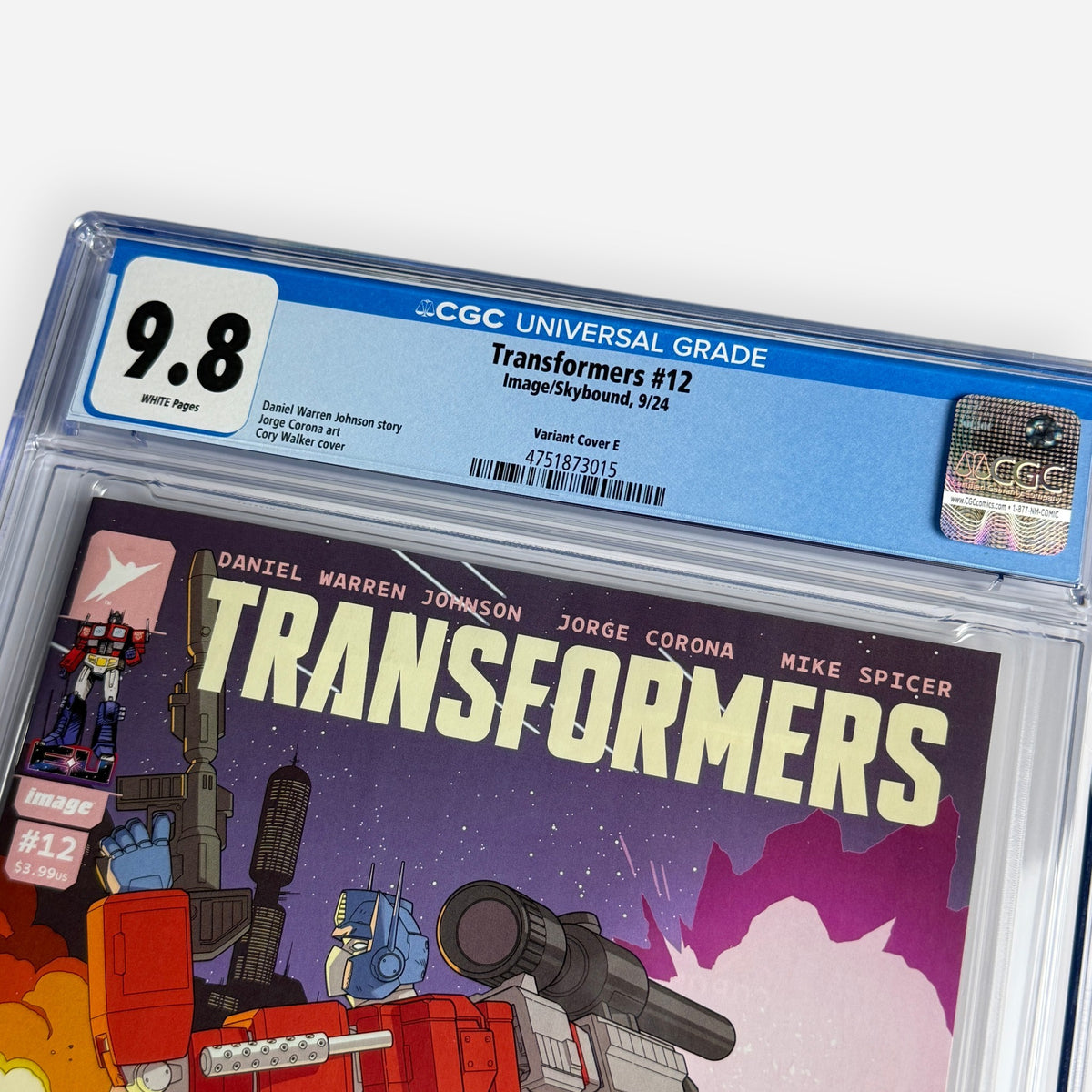 Transformers #12 Corey Walker 1:50 Variant Cover E CGC 9.8