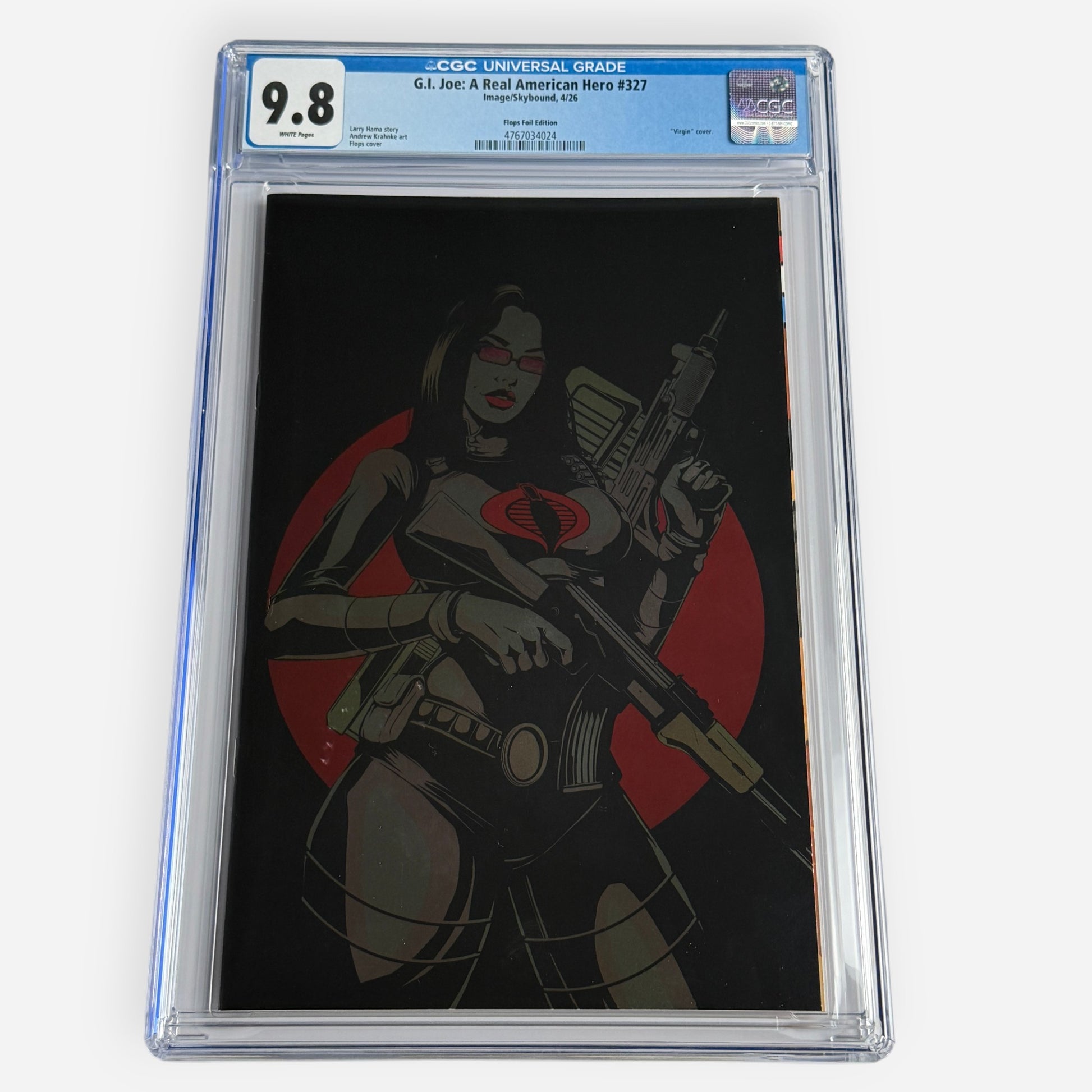 G.I. Joe: A Real American Hero #327 CGC 9.8 Flops Foil Edition "Virgin" cover, limited to 750 copies