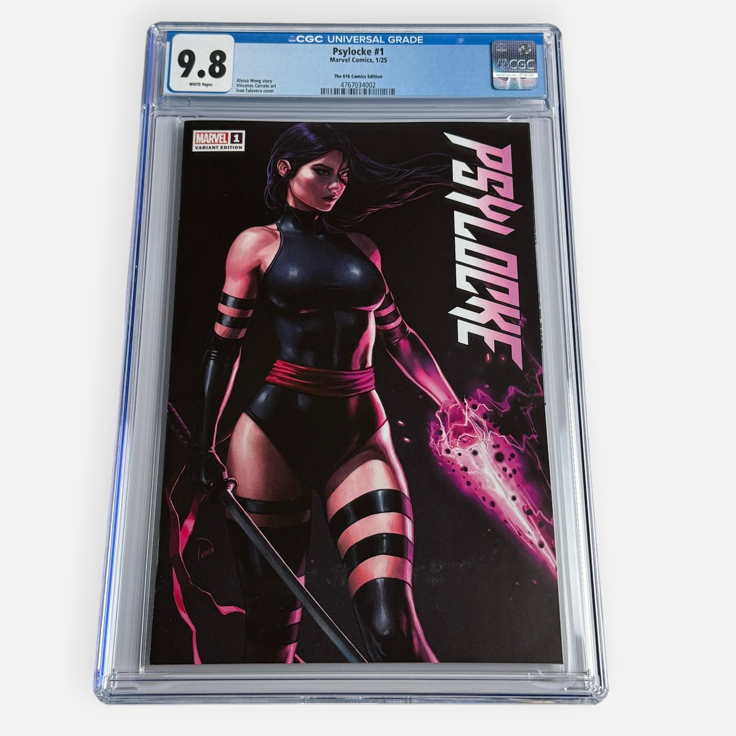 Psylocke #1 CGC 9.8 Ivan Talavera The 616 Comics Edition, limited to 3000 copies